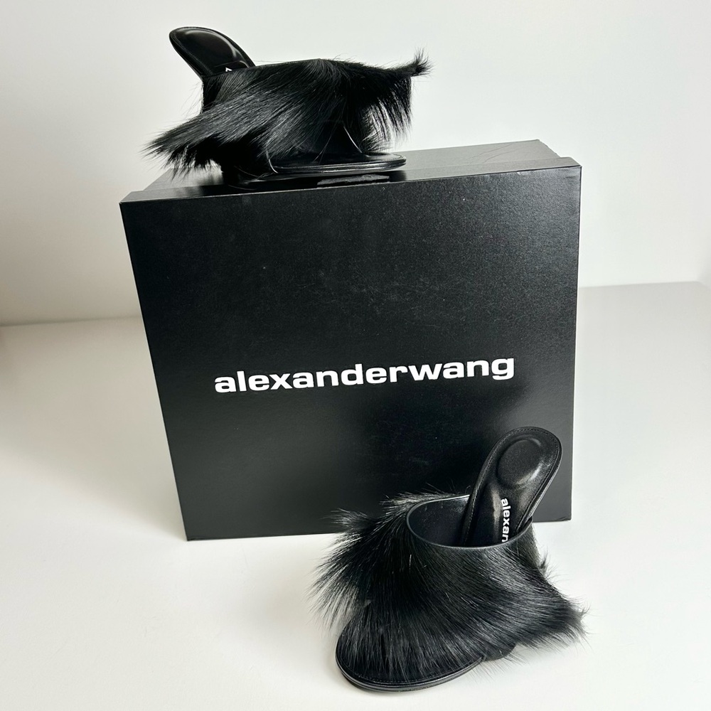 Alexander Wang Raven Black Sandals size 36 or U.S. 6. NEW IN BOX